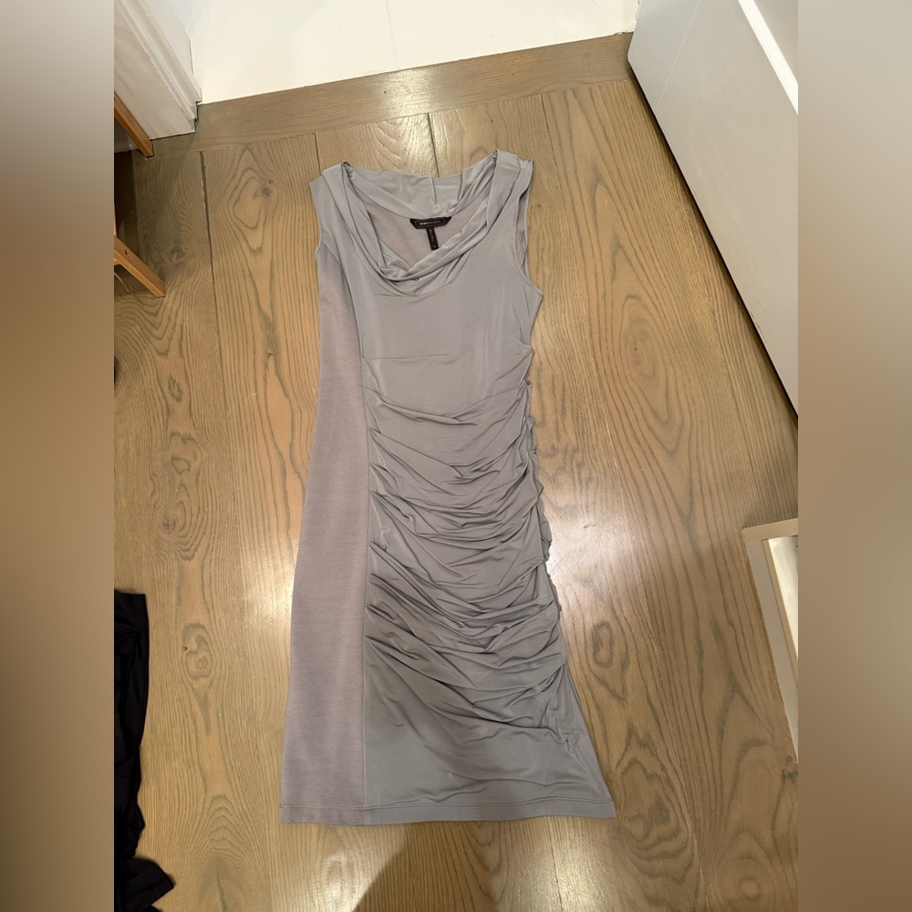 BCBGMaxAzria Asymmetrical Gray Dress